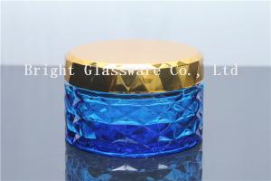 Quality beautiful design glass jar with metal lid for wholesale wholesale
