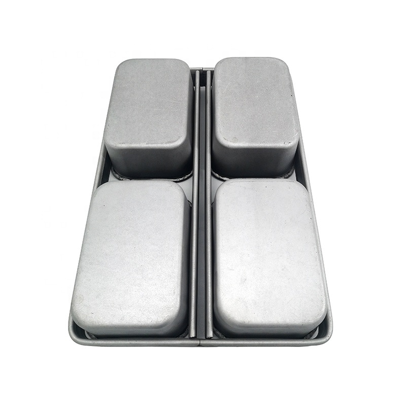 Rk Bakeware China-600g Nonstick 4 Straps Farmhouse White Sandwich Bread Pan