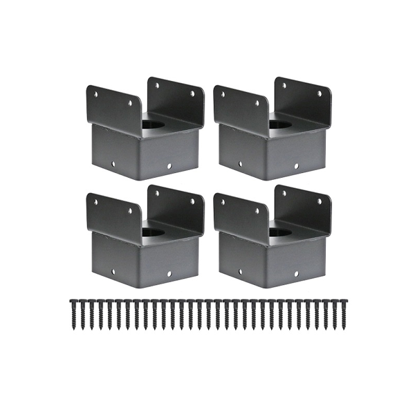Wood Terrace Beams Support Bracket for Deck Railing Handrail Post Base on Outdoor Deck