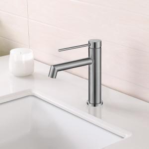 Quality SUS304 Stainless Steel Single Hole Single Handle Basin Mixer In Matte Black Grey SN Gold wholesale