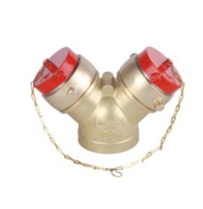 Quality 2.5 Inch 2 Way Fire Fighting Water Divider Brass Fire Hydrant Accessories wholesale