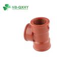 PPH Plastic Pipe Fitting Round Head Code Red Pn16 Thread Female Tee Customized