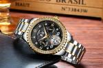 KINYUED Design your own luxury waterproof mens skeleton automatic tourbillon