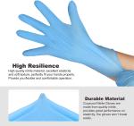 9 Inch Blue Disposable Medical Nitrile Hand Gloves Smooth Surface