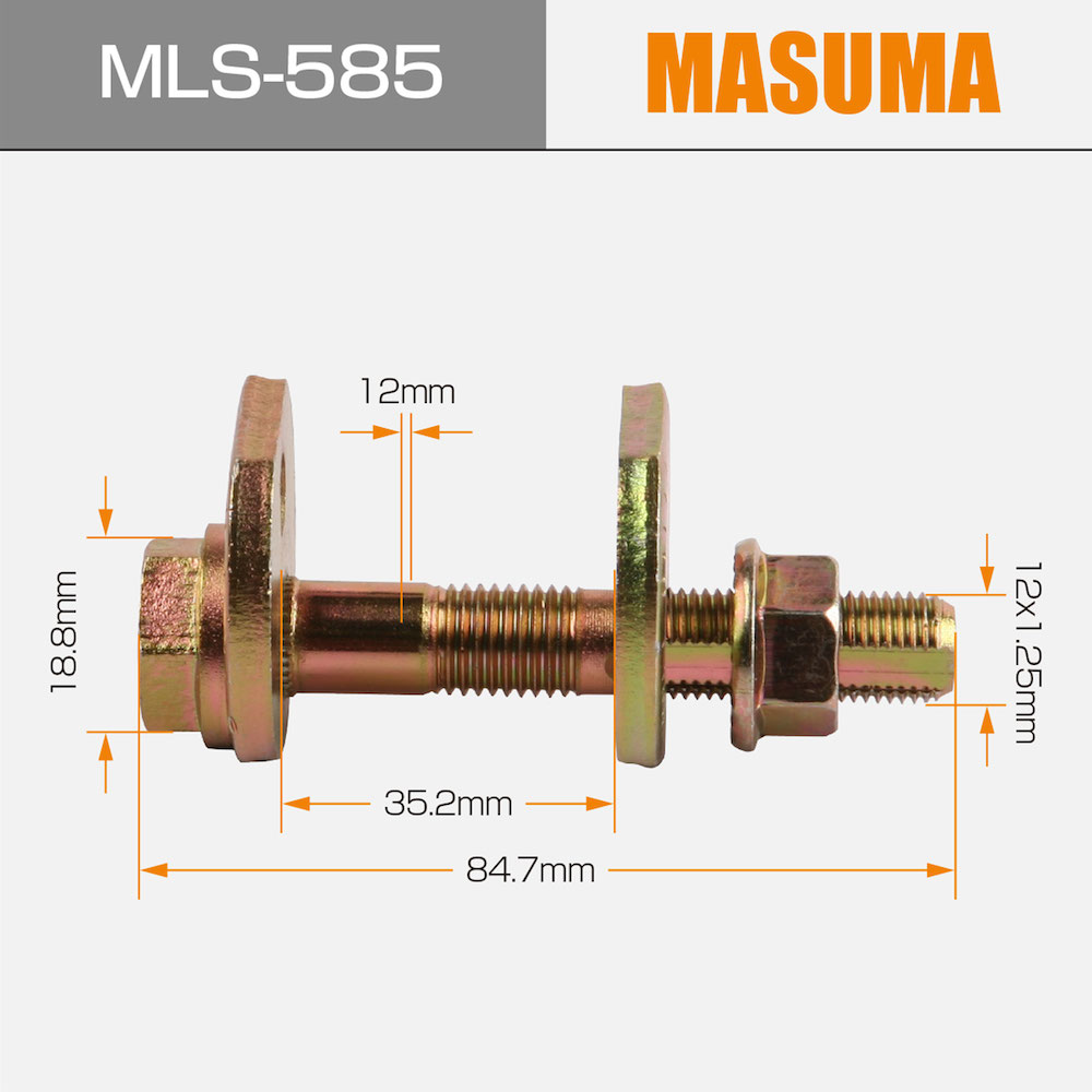 MASUMA Manufacturing Stainless Steel Adjust Bolt 90179-12127 for SCION TC ANT10L Yes