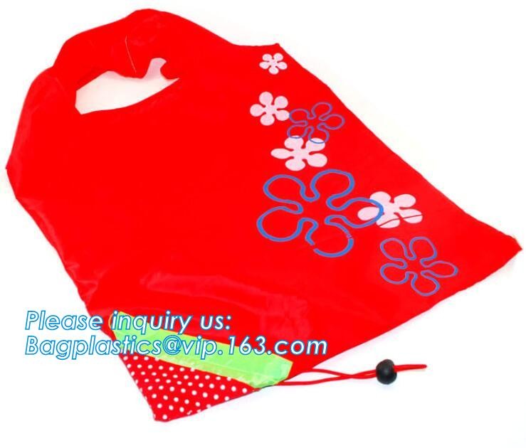 Recycled Foldable Nylon Polyester Tote Bag with logos polyester shopping bag Custom advertising handle non woven bag PAC