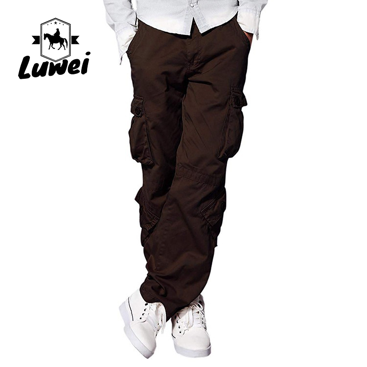 Oversize Youth Cargo Pants Straight Tube Work Cargo Long Pants With Pocket