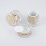 50g Cosmetic Packaging Sets Gold Empty Acrylic Pump Bottle Cosmetic Jar Suit