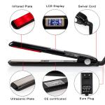 Professional LCD Display Flat Iron Hair Straightener Ultrasonic Infrared Ionic
