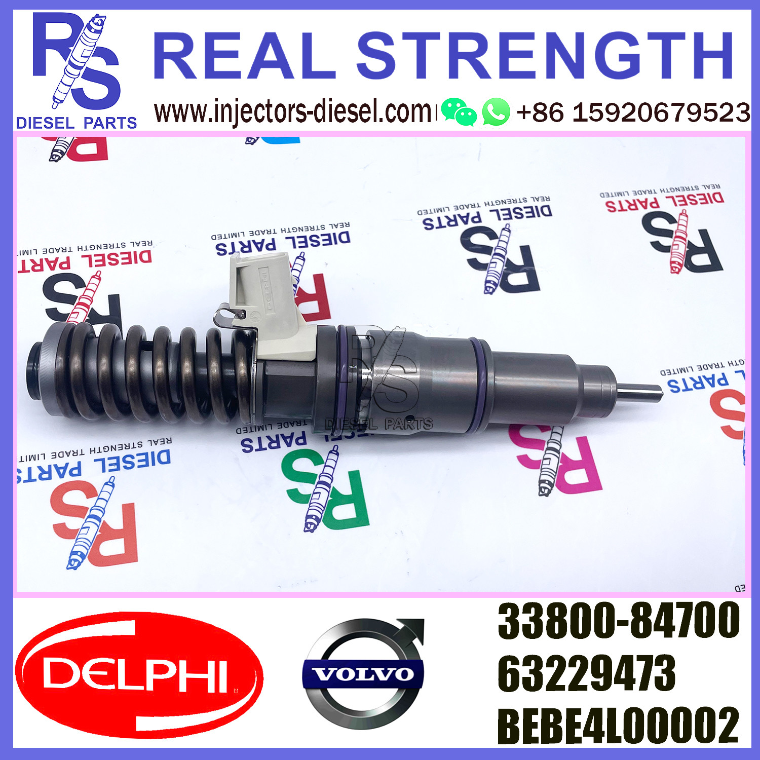 V-O-L-V injector 33800-84700 diesel engine injector 33800-84700 63229473 BEBE4L00002 E3.5 for HYUNDAI L ENGINE WITH EGR