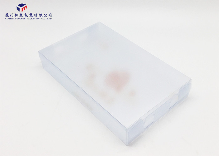 Matte PVC Box Two Ends Open Custom Plastic Box Packaging Hot Gold Stamping