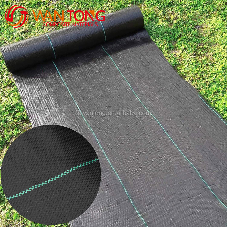 Agricultural Ground Cover Mat 100GSM PP Woven Weed Mat for Barrier Weed Control