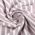 T-Shirt Textured Stripe Fabric , Cotton 160gsm Yarn Dyed Stripe Fabric