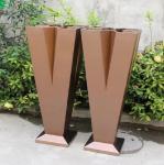 Luxury hotel decoration copper metal flower planter pots