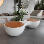 White Fiberglass Furniture Sets Large Lightweight Fiberglass Tables Seating