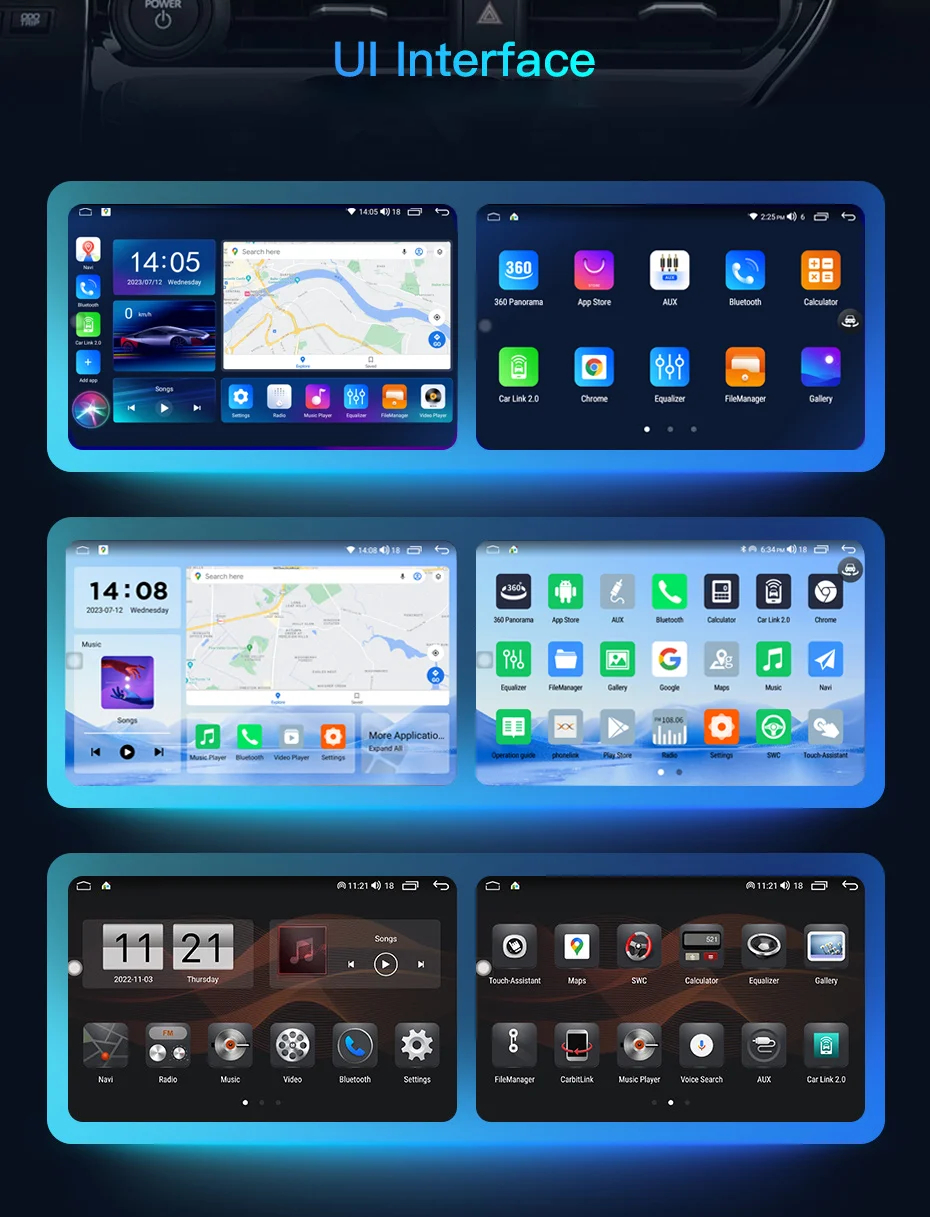 9inch 2K Screen 2 Din Android Car Radio MP5 Player Autoradio Audio Car DVD Player navigation gps Carplay 1Din Stereo