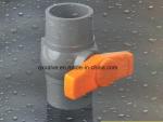 QX01 Flexible Ball Valve Plastic Brown Body Red Handle Compact Valve Manufacture