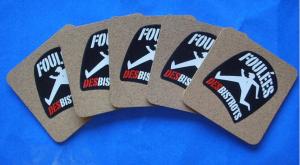 Quality Nature Cork Coaster with silkscreen logo, good for heat insulation wholesale