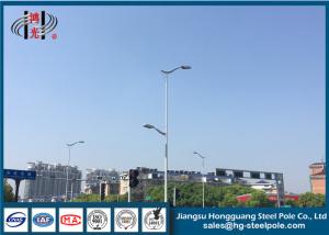 Quality Stainless Steel Lamp Pole Galvanized Pole Overlap / Flange Connection wholesale