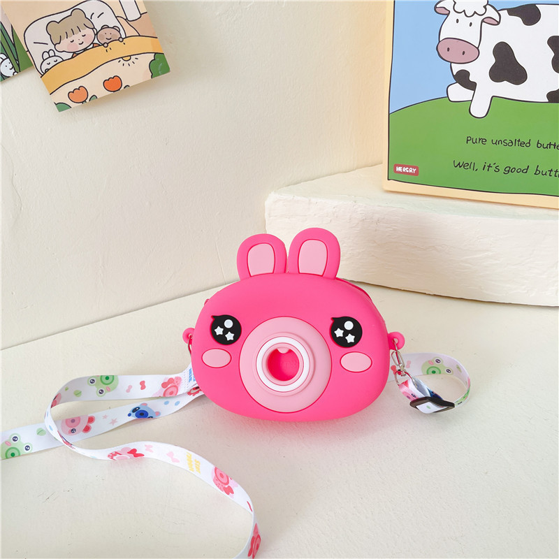 Rabbit Camera Silicone Mini Coin Purse Shoulder Bag Cartoon Kids Purse For Children'S Handbags Shoulder Bag For Toddler