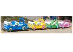 16 People Kiddie Train Rides 40 M Steel Railway Track 4 Carriages