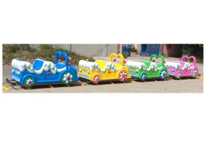Quality 16 People Kiddie Train Rides 40 M Steel Railway Track 4 Carriages wholesale