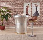 Tan Brown Backless Leather Counter Height Bar Stools Full Handwork Alluminium