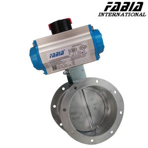 China 3 4 6 Inch Pneumatic Stainless Steel Flanged Butterfly Valve on sale
