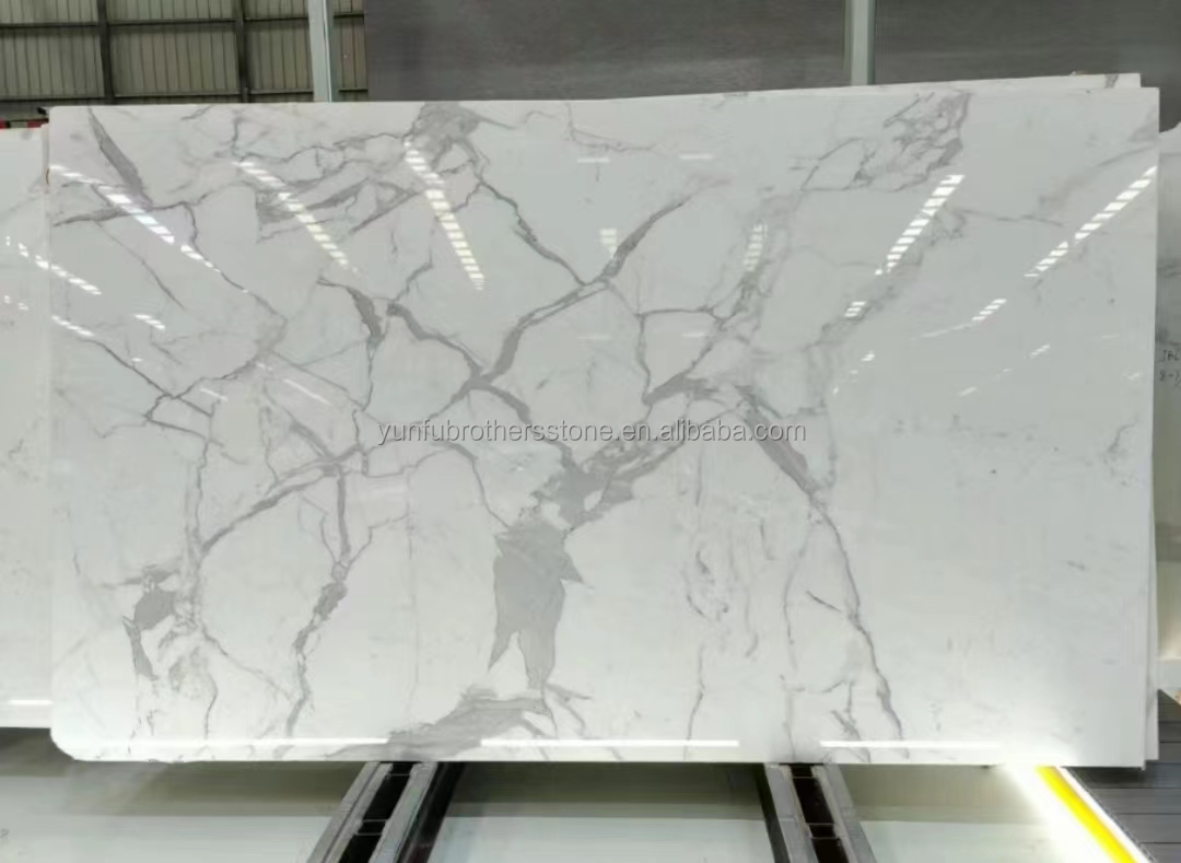 Home Decor Modern Fish Belly White Marble Stone Slabs for Living Room and Floor Tiles