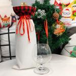 Customised Blank Linen Sublimation Wine Bottle Bag For Sublimation Photo