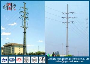 Quality Flange Connection Circular Steel Tapered Metal Utility Poles / Street Light Poles wholesale