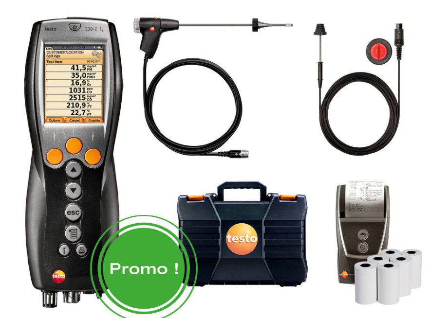 Display Function Colour Graphic Display Original And Testo 330-2 LL Flue Gas Analyzer For Co O2 And Co2 Gas Leakage Detector