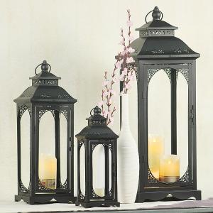 Quality 72cm Height Glass Candle Holders , Windproof Candle Holder Stand wholesale