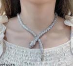 Nano Crystal Green Eye Snake 925 Sterling Silver Neckalce Personalized
