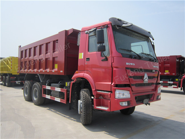 371HP Howo Dump Trailer Truck , LHD/RHD Drive Type 20cbm 40 Ton End Dump Truck