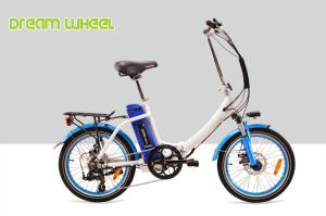 Quality Blue Mens Women'S Electric Folding Bike , Citizen Folding Electric Bike 20&quot; Wheels wholesale