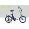 Buy cheap Blue Mens Women'S Electric Folding Bike , Citizen Folding Electric Bike 20" from wholesalers