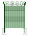 Anti Cut 358 Security Fence Green Powder Coated For University Facilities