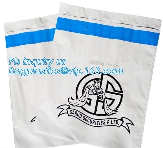 Opaque Tamper Evident Sealing Plastic Bank Money Steb Security Bag / Custom Self Adhesive Plastic Courier Bag, bagease
