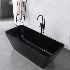 Quality Thermoplastic Acrylic Black Corner Bathtub Spa Heat Retention For Rehabilitation wholesale