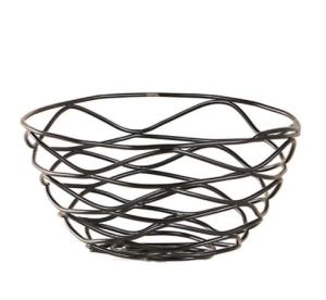 Quality Rustproof Single Tier 14cm Diameter Steel Fruit Basket wholesale