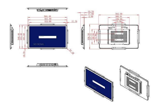 23.8-Inch Monitor for Transportation Kiosks and Ticketing Machines