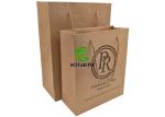 Lightweight Brown Kraft Paper Shopping Bags Custom Logo / Size OEM Accepted