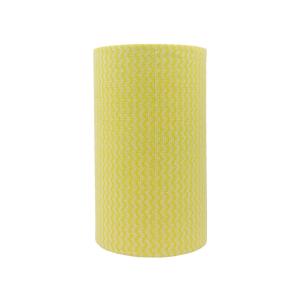Quality Yellow Wave Printed Viscose Pet Spunlace Nonwoven Material wholesale