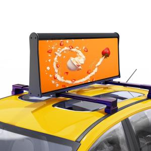 Quality RGB 3in1 Tri Color Taxi Roof LED Display Full Color Mobile Advertising wholesale