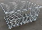 Folding Frame Storage Q235 Metal Pallet Cage For Security