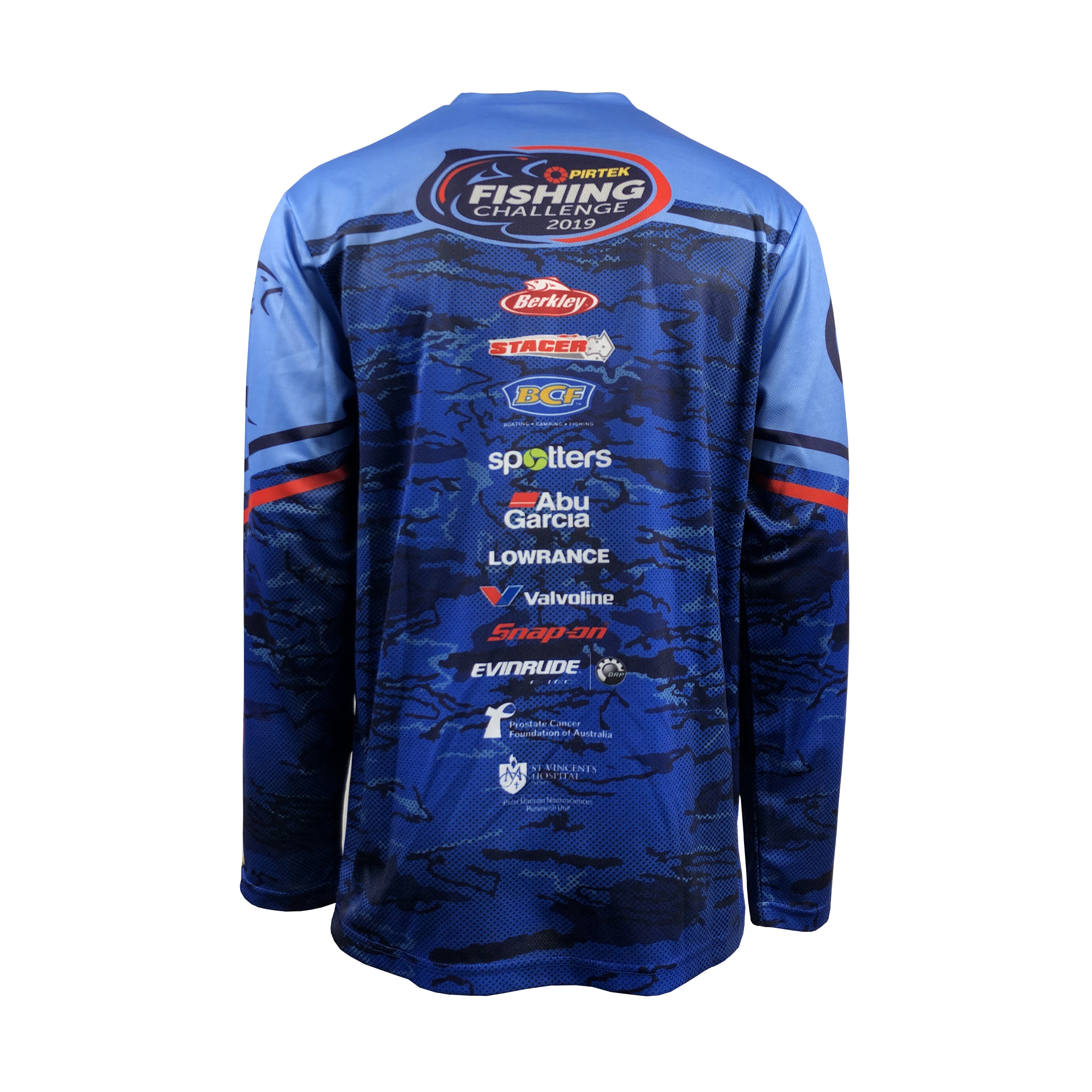 Quick Dry Performance Polyester Fabrics Custom Long Sleeve Sublimation Fishing Jerseys
