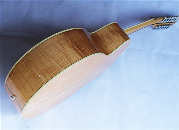 Chibson J200s 12 string acoustic guitars,solid spruce top, flamed maple back and side, free shipping
