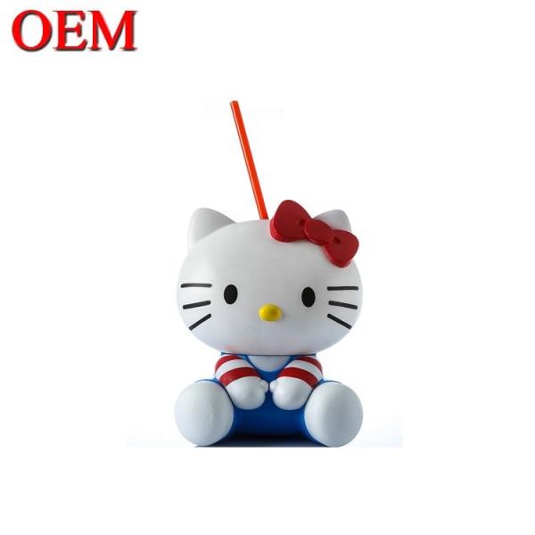 Manufacturing Cartoon Character Custom 3D kitty PP Cola Cup OEM Plastic/Vinyl