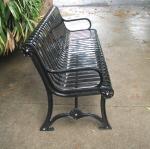 Cast Iron Outdoor Metal Benches Modern Style For Garden School